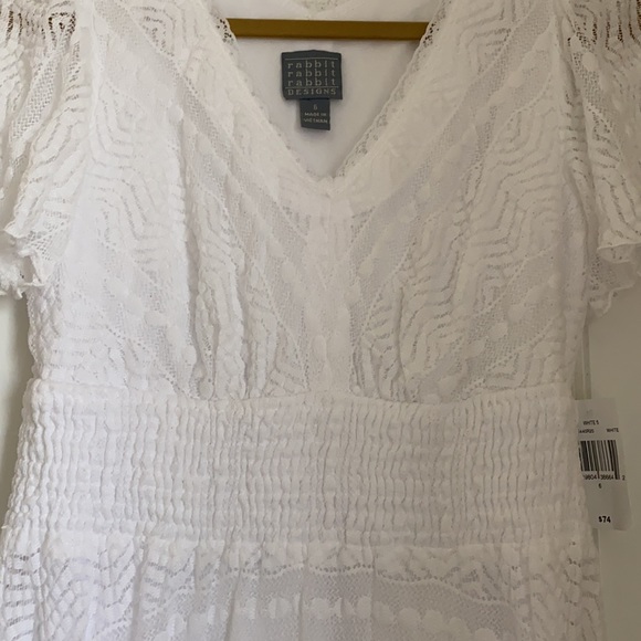 Rabbit Rabbit Rabbit Design Size 6 Lace Fit & Flare Dress - Picture 5 of 8